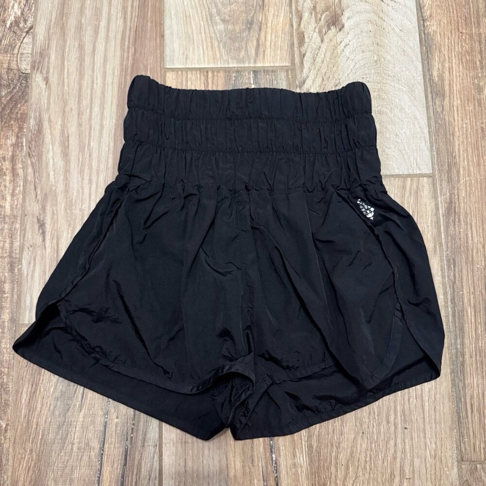Free People Black High-Waist Athletic Shorts